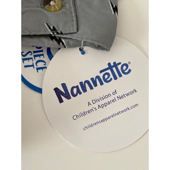 Boys Red Puffer Vest Lightning Patches Black Pant Gray Shirt  Print 3-Piece New - Picture 12 of 16